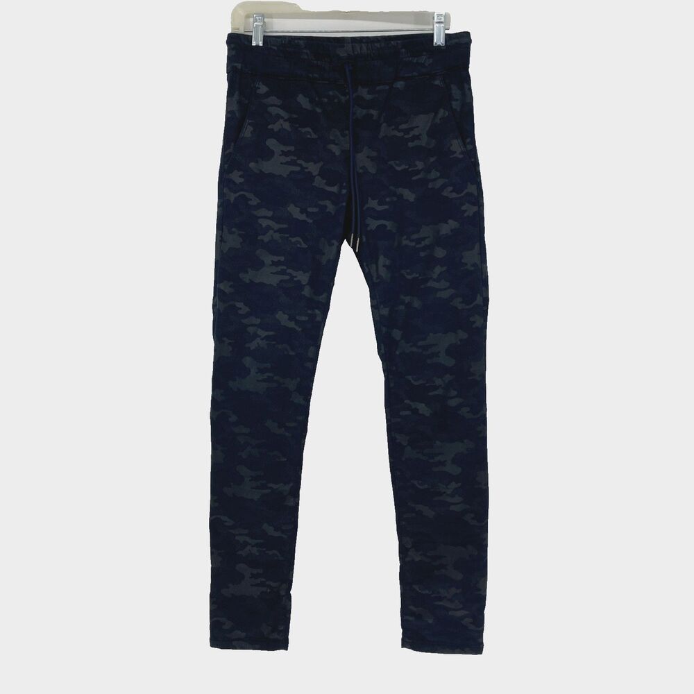 Bevy Flog Shely Jogger Pants Womens SIZE 26 (30 x 27) Black Camo Drawstring